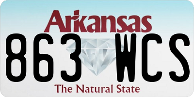 AR license plate 863WCS