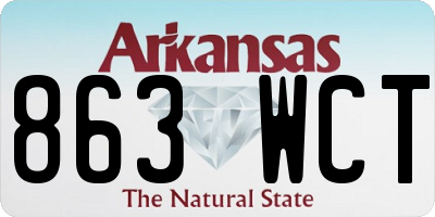 AR license plate 863WCT