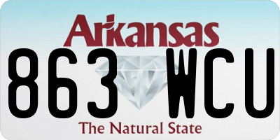 AR license plate 863WCU