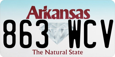 AR license plate 863WCV