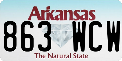 AR license plate 863WCW