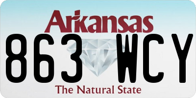 AR license plate 863WCY