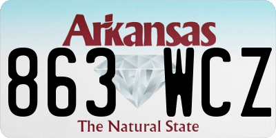 AR license plate 863WCZ