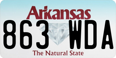 AR license plate 863WDA