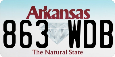 AR license plate 863WDB