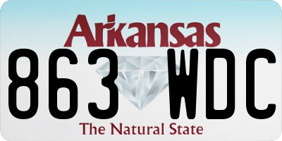 AR license plate 863WDC