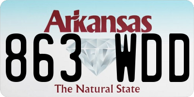 AR license plate 863WDD
