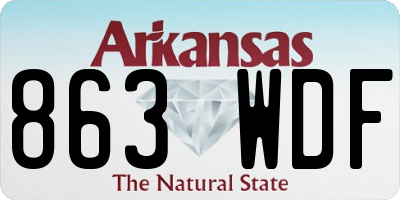 AR license plate 863WDF