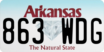 AR license plate 863WDG
