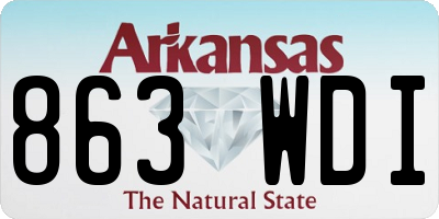 AR license plate 863WDI