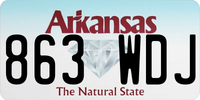 AR license plate 863WDJ