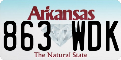 AR license plate 863WDK