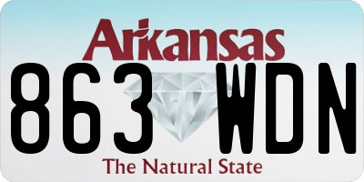AR license plate 863WDN