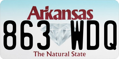 AR license plate 863WDQ