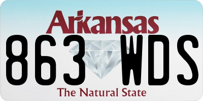 AR license plate 863WDS