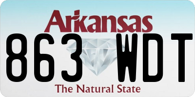 AR license plate 863WDT