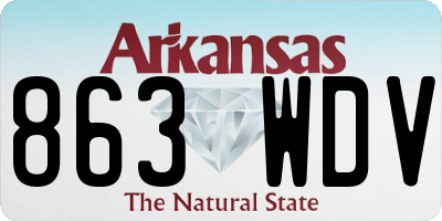 AR license plate 863WDV