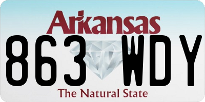 AR license plate 863WDY