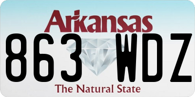 AR license plate 863WDZ