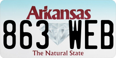 AR license plate 863WEB