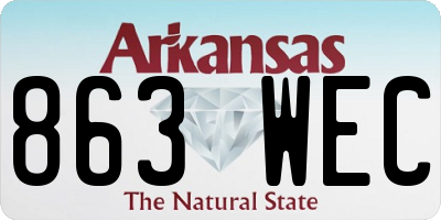 AR license plate 863WEC