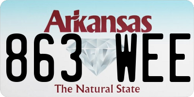 AR license plate 863WEE