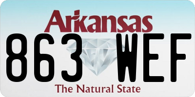 AR license plate 863WEF
