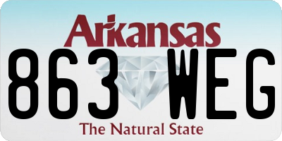 AR license plate 863WEG