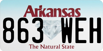 AR license plate 863WEH