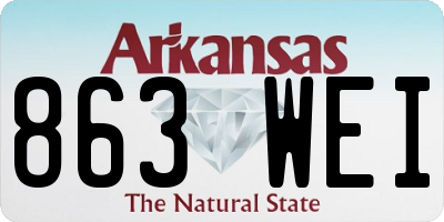 AR license plate 863WEI
