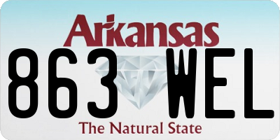 AR license plate 863WEL