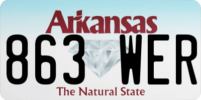 AR license plate 863WER