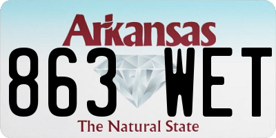 AR license plate 863WET