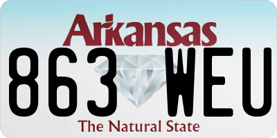 AR license plate 863WEU