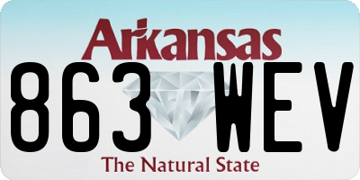 AR license plate 863WEV
