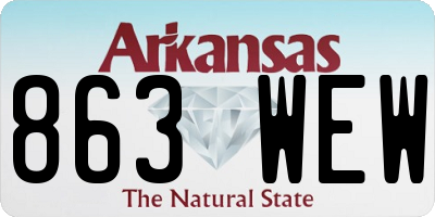 AR license plate 863WEW
