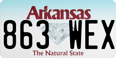 AR license plate 863WEX