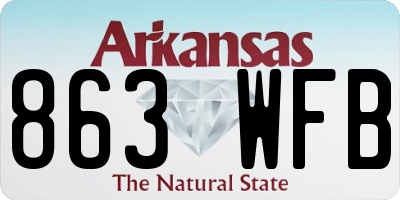 AR license plate 863WFB