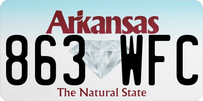 AR license plate 863WFC