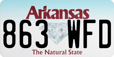 AR license plate 863WFD