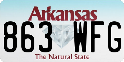 AR license plate 863WFG