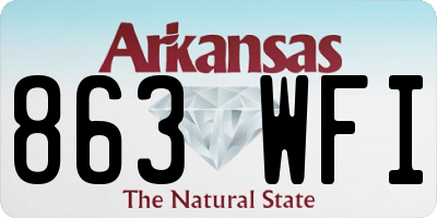 AR license plate 863WFI