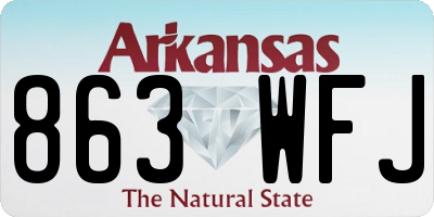 AR license plate 863WFJ