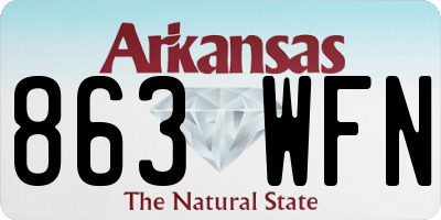 AR license plate 863WFN