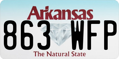 AR license plate 863WFP