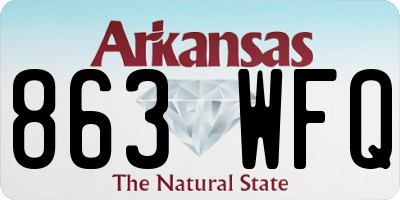 AR license plate 863WFQ