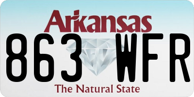 AR license plate 863WFR