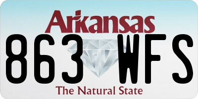 AR license plate 863WFS