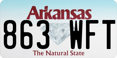AR license plate 863WFT