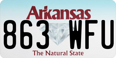 AR license plate 863WFU